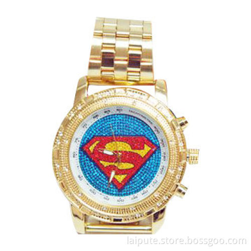 Watch for men, stainless steel case with PVG plating